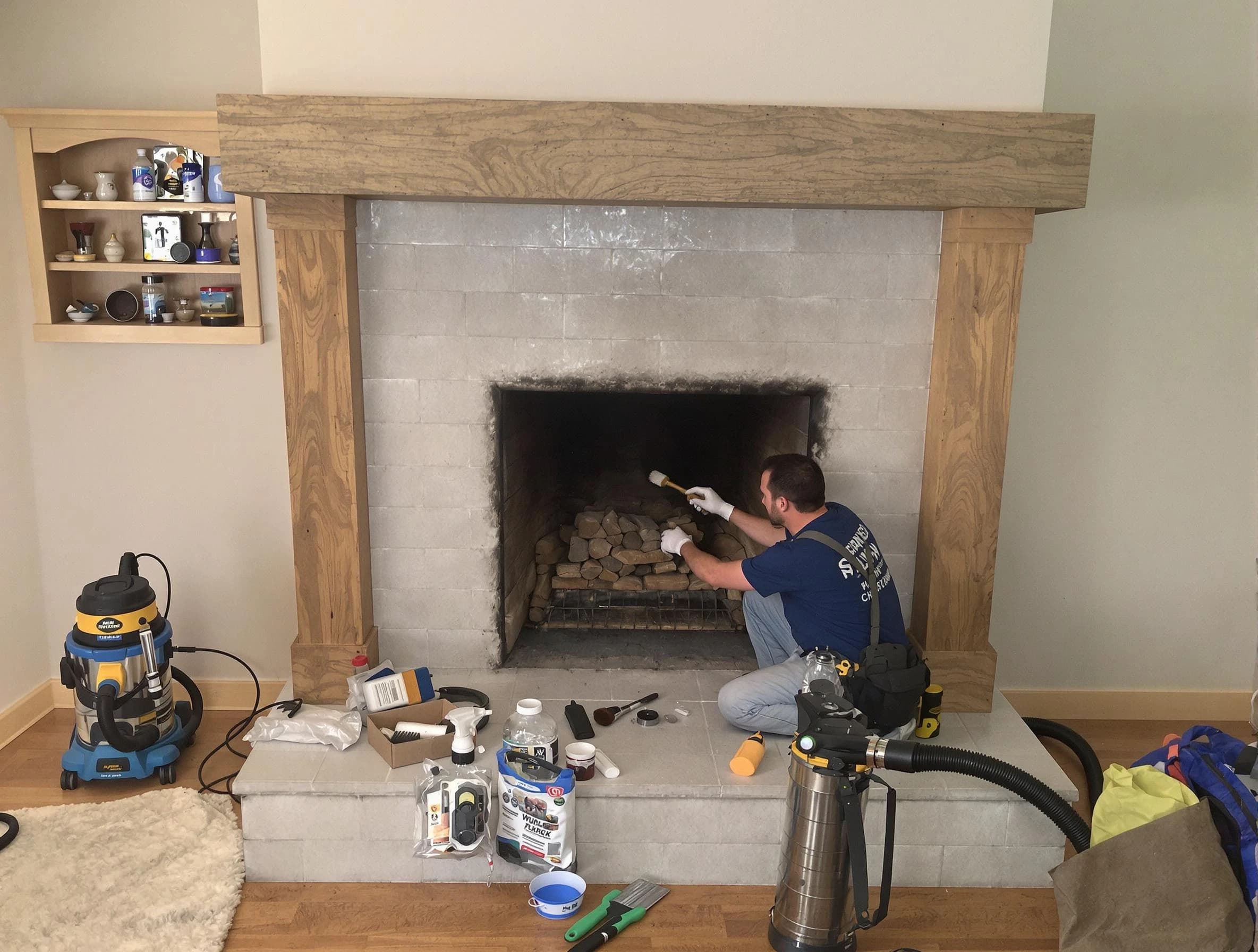 Detailed creosote removal process by Midlothian Chimney Sweep in Midlothian, VA