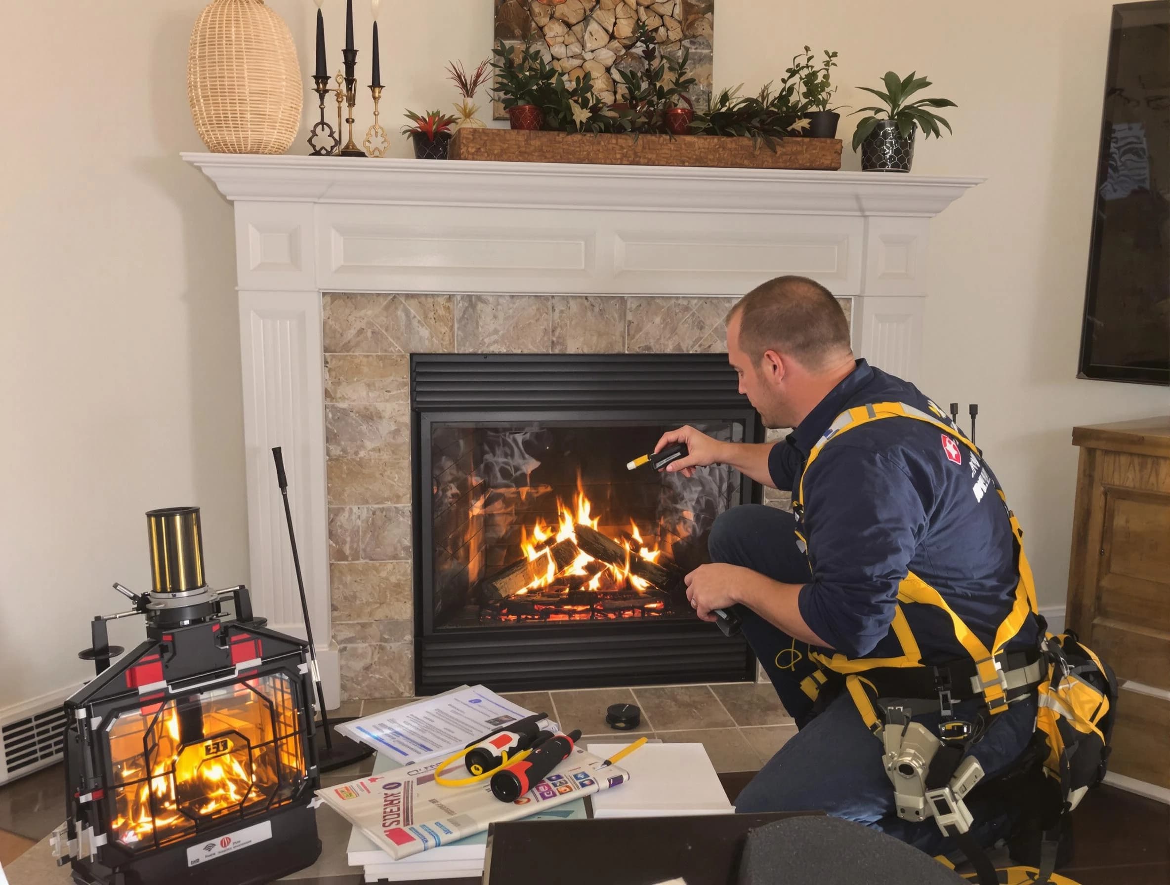 Safety-focused fireplace inspection by Midlothian Chimney Sweep in Midlothian, VA