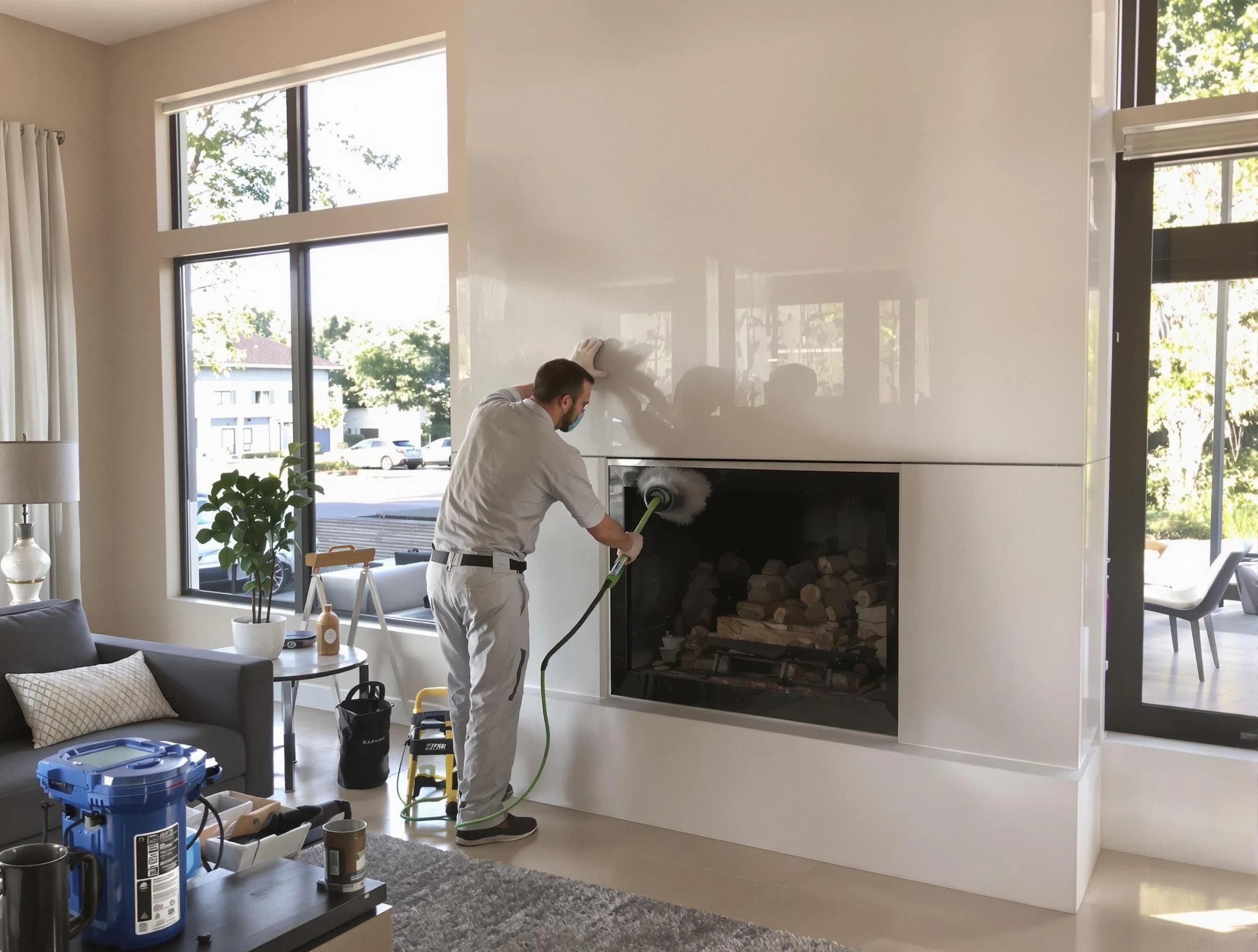 Midlothian Chimney Sweep performing thorough soot removal in Midlothian, VA