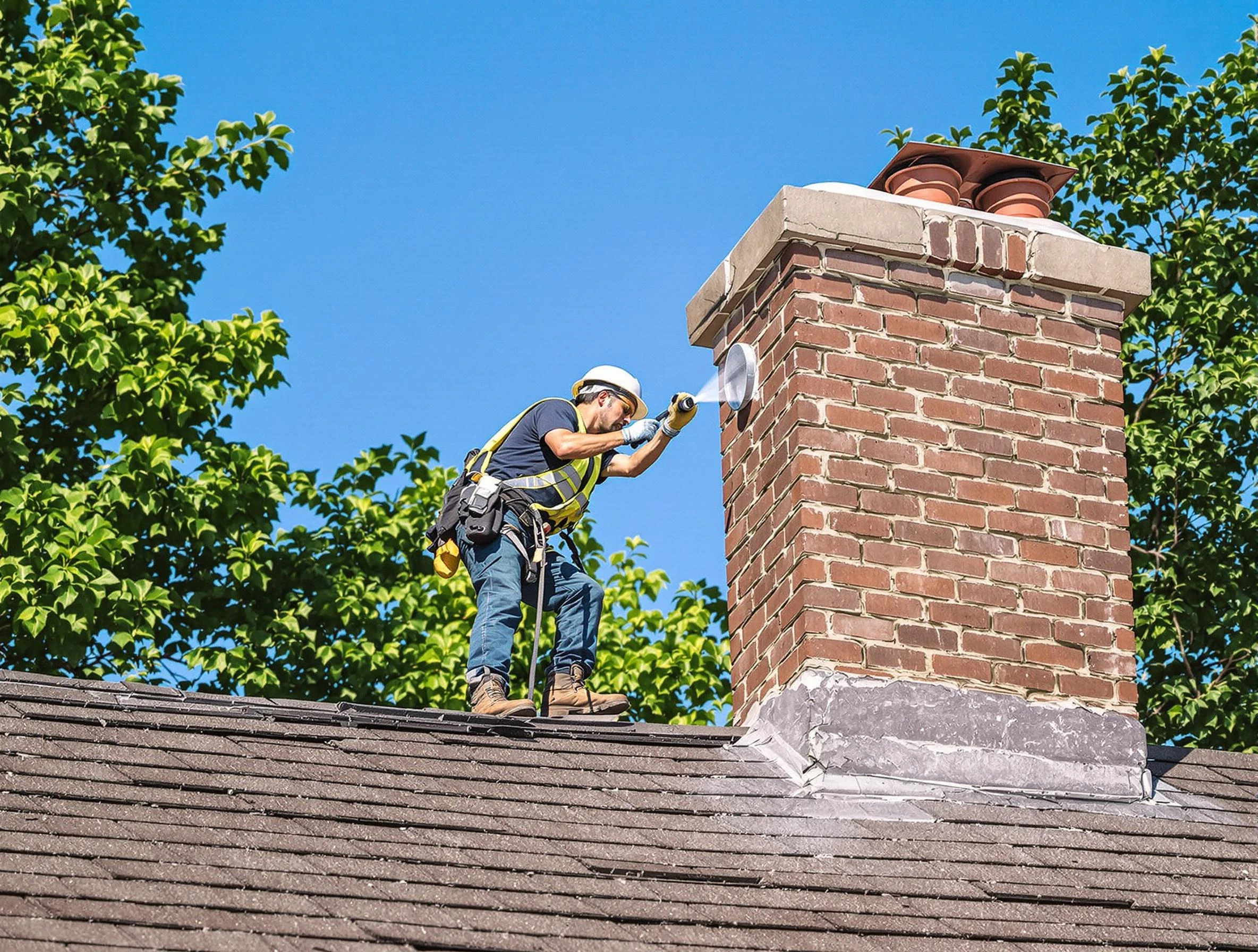Midlothian Chimney Sweep performing an inspection with advanced tools in Midlothian, VA