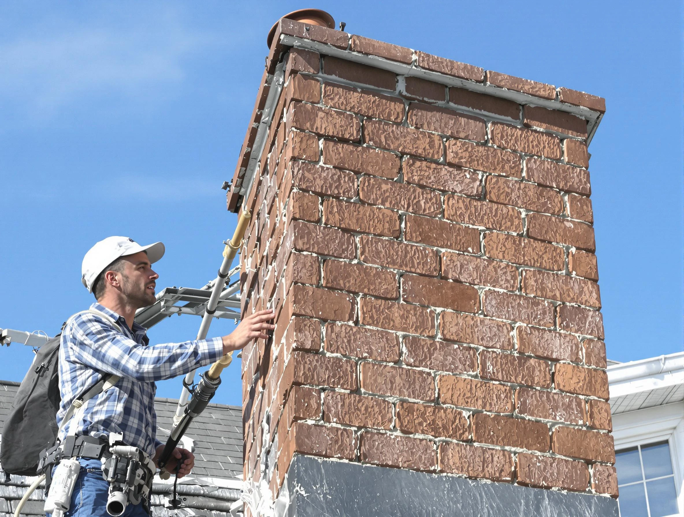 Brickwork for a chimney rebuild by Midlothian Chimney Sweep in Midlothian, VA