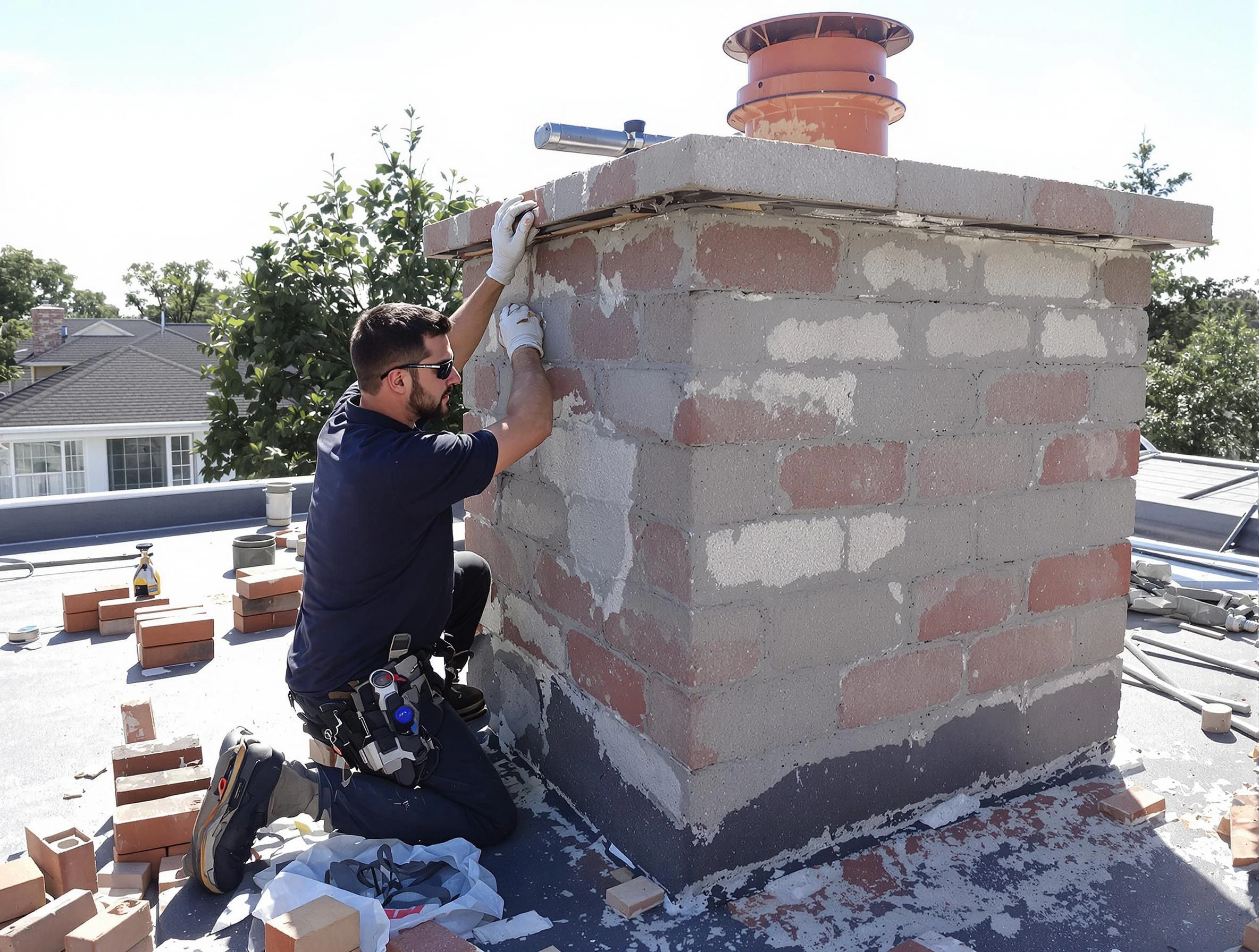 Advanced chimney repair process by Midlothian Chimney Sweep in Midlothian, VA